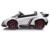 12 volts Lamborghini  VENENO 180 watts  voiture enfant électrique blanche 2023