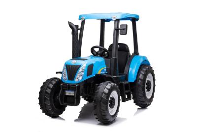 24 volts tracteur enfant New Holland   bleu avec télécommande
