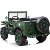 24 volts Jeep Willys 400 watts vert army voiture enfant electrique 3 places 2023