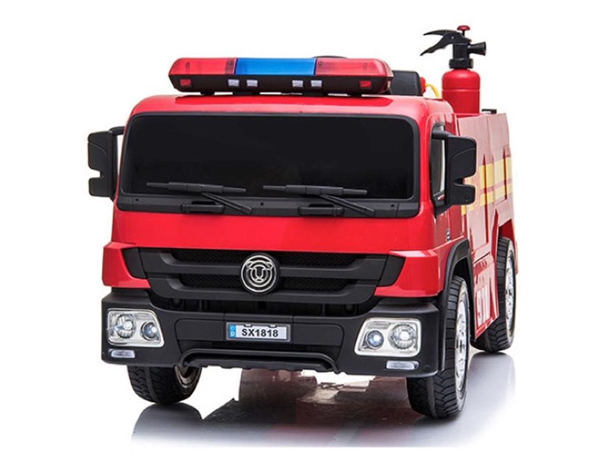 Costway voiture electrique de pompier pour enfants, camion de pompiers  porteur avec gyrophare et sirène d'alarme, pour enfants de 3 à 6 ans 67 x  39 x 45cm - Conforama