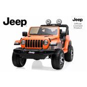 12 volts Jeep Wrangler Rubicon 180 watts orange voiture enfant electrique 2023