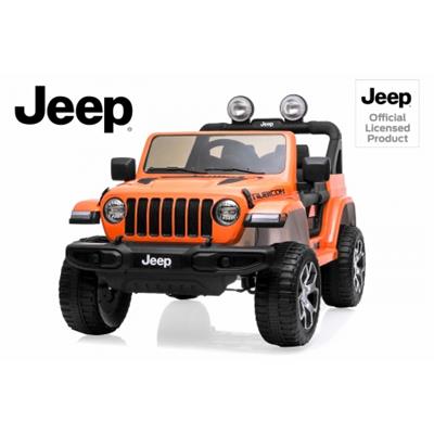 12 volts Jeep Wrangler Rubicon 180 watts orange voiture enfant electrique 2023
