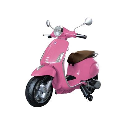 12 volts Vespa Primavera licence offielle PIAGGIO scooter enfant electrique rose