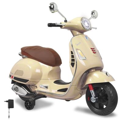 12 volts Vespa GTS 70 watts beige PIAGGIO scooter enfant électrique 2022