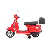 12 volts Vespa PX150 PIAGGIO Luxe scooter enfant electrique roues en gommes rouge