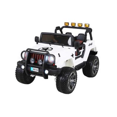 24 volts Jeep 4x4 style Wrangler LUXE blanc 180 watt voiture electrique enfant WXE