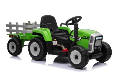 12 volts tracteur electrique  WORKER  pour enfant avec remorque vert*