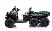 2x12 volts tracteur jeep UTV 180 watts enfant Gattozz avec benne militaire