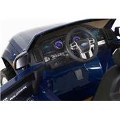 2x12 volts Ford Ranger XL bleu metal mp4 CUIR Marron 180 watts voiture enfant electrique