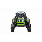 12 volts POWER  tracteur electrique pour enfant avec remorque et telecommande vert