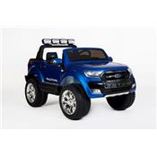 2x12 volts Ford Ranger XL bleu metal cuir noir  voiture enfant electrique 180 watts