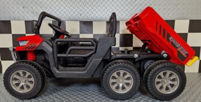 12 volts tracteur FARMER electrique pour enfant avec remorque et telecommande rouge 2023