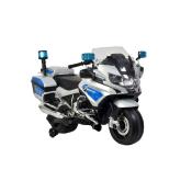 12 volts BMW moto enfant Police bleu  avec roulettes