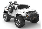 2X12  volts Jeep style  RUBICON   LUXE 180 watt  BLANC voiture electrique enfant