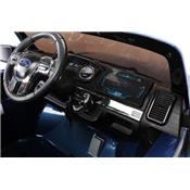 2x12 volts Ford Ranger XL bleu metal cuir noir  voiture enfant electrique 180 watts