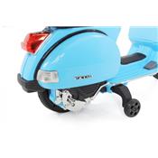 12 volts Vespa PX150 PIAGGIO Luxe scooter enfant electrique roues en gommes bleu