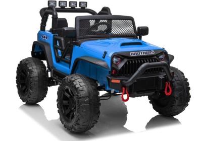 24 volts Jeep 4x4 style Wrangler LUXE bleu métal 400 watt voiture electrique enfant JC666