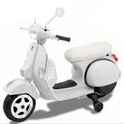 12 volts Vespa PX150 PIAGGIO scooter enfant electrique roues en gommes blanc