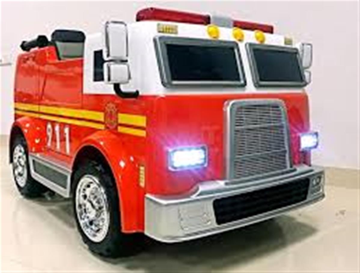 24 volts camion pompier pour enfant electrique