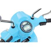 12 volts Vespa PX150 PIAGGIO Luxe scooter enfant electrique roues en gommes bleu