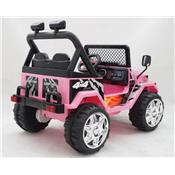 12 volts Jeep 4x4 rose style Wrangler 2 places voiture electrique enfant