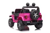 12 volts Jeep Wrangler Rubicon 90 watts rose voiture enfant electrique 2023