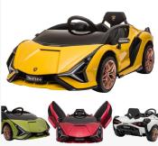 12 volt Lamborghini SIAN  jaune voiture enfant électrique  2023