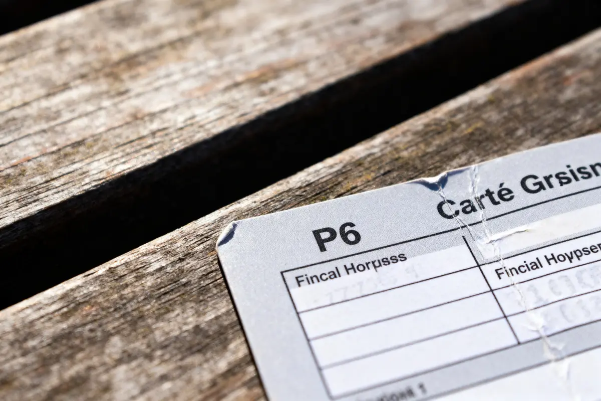 pexels-michal-pech-213601-757318 (1) Portion de carte grise déchirée sur surface en bois, texte lisible avec numéro "P6" en évidence.