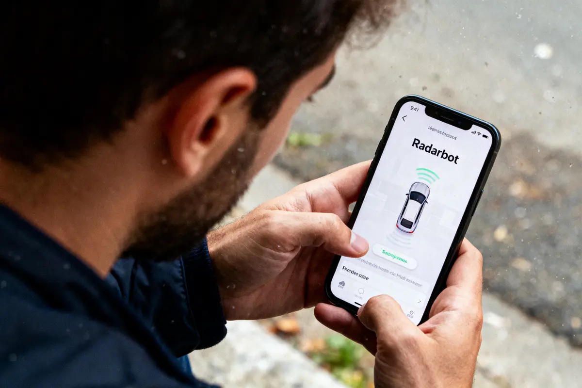 pexels-michal-pech-213601-757318 (1) L'homme utilise l'application Radarbot sur son smartphone pour détecter les radars routiers à proximité.
