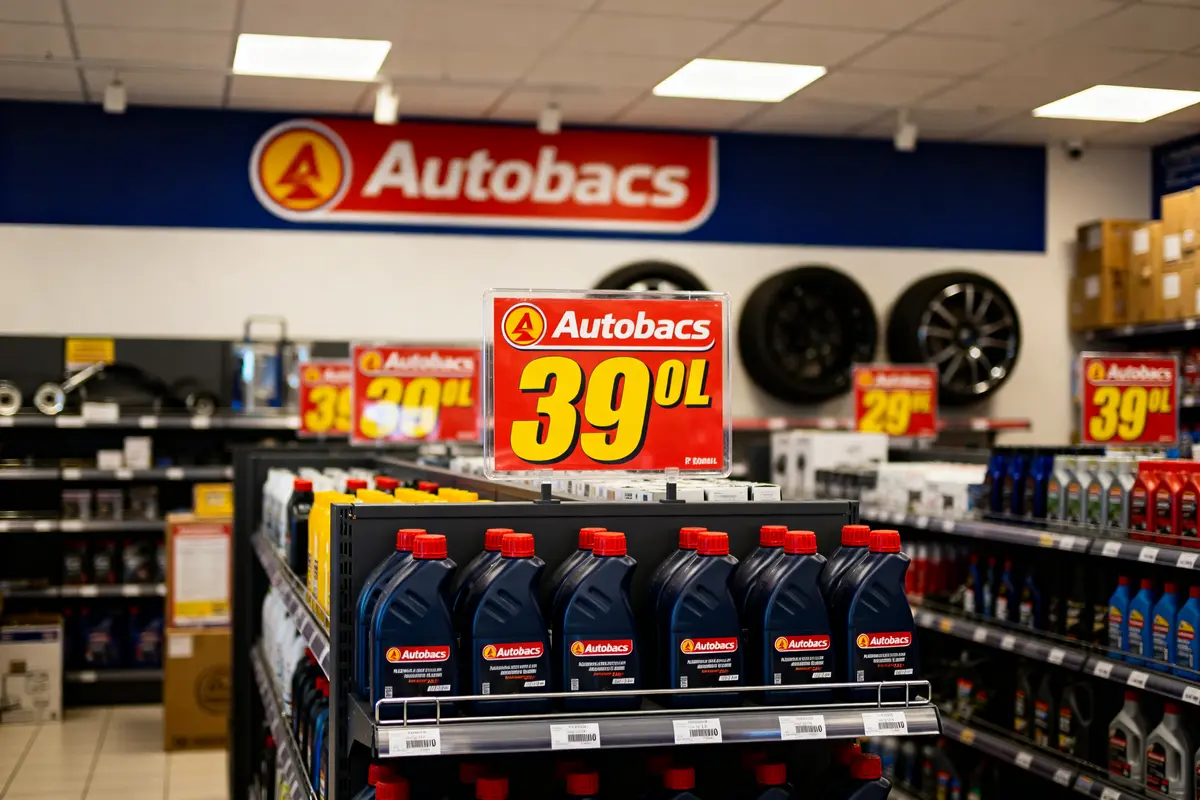 pexels-michal-pech-213601-757318 (1) Rayons de lubrifiants Autobacs avec étiquettes de prix dans un magasin d'accessoires automobiles